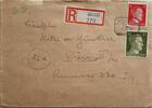 Österreich, Drittes Reich Deutschland Briefumschlag mit Brief, R-Brief 2. Weltkrieg Strobl, Wien -