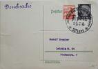 Österreich, Drittes Reich Deutschland AK Ansichtskarte Propaganda 2. Weltkrieg Postkarte, Drucksache, Ein Volk Ein Reich ein Führer 10. April Sonderstempel -