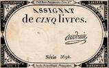 Frankreich 5 Livres Assignat -