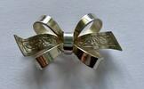 Brosche Handarbeit Schleife Silber Silberschmuck -