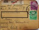 Österreich, Drittes Reich Deutschland Paketkarte 2. Weltkrieg Wien -
