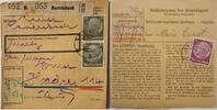 Österreich, Drittes Reich Deutschland Paketkarte 2. Weltkrieg Ravelscbach, Hadres, Bescheinigung des Empfängers, 15 Pfennig -