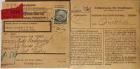 Österreich, Drittes Reich Deutschland Paketkarte Propaganda 2. Weltkrieg Hadres, Ostmarkbrief, An die Ortsgruppe der NSDAP -