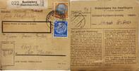 Österreich, Drittes Reich Deutschland Paketkarte , 2. Weltkrieg Rastenberg, Hadres -
