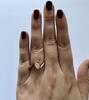 Kupferfarbener Silberring 925er Sterling Silber -