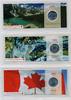 Kanada 25 Cent Quarter Sonderprägungen in dekorativen Noppenfolie, 1999,2000 -
