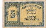 5 Francs 1943 Marokko  III