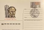 Russland Ansichtskarte / Postkarte Soviet Russia stationery card Latvian scientist Zander Space Rocket -