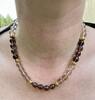 Collier mit Glasperlen 375er Goldschließe -