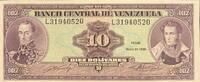 Venezuela 10 Bolivares Banknote Geldschein -