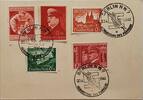 Deutschland Deutsches Reich AK Ansichtskarte Postkarte, II. Weltkrieg Berlin NW7, Geburtstag des Führers, Zwei Völker und Ein Kampf Briefmarke -