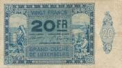 20 Franken Francs 1929 Luxemburg Banknote III-