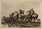 Deutschland, Drittes Reich, 2. Weltkrieg AK Ansichtskarte, Postkarte, Propaganda Roloff, Alfred, Auf russischen Straßen, München Haus der deutschen Kunst -