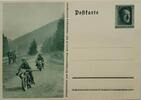Deutschland, Drittes Reich, 2. Weltkrieg AK Ansichtskarte, Ganzsache, Propaganda Feldpostkarte zur Reichsparteitag, Motorradkolonne -
