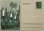 Deutschland, Drittes Reich, 2. Weltkrieg AK Ansichtskarte, Ganzsache, Propaganda Feldpostkarte zur Reichsparteitag, SS Marsch -