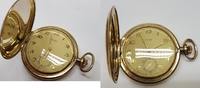 Antike Uhr Taschenuhr Unitas Double Handaufzug Walz Gold 20 Micron -