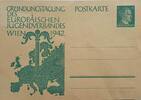 Deutschland, Drittes Reich, 2. Weltkrieg AK Propaganda, Postkarte, Ganzsache Gründstagung des Europäischen Jugenverbandes Wien 1942 -