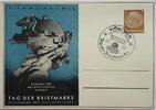 Deutschland, Drittes Reich AK Ansichtskarte, Postkarte, Ganzsache Propaganda, Tag der Briefmarke, München, Denkmal des Weltpostvereins in Bern -