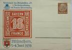 Deutschland, Drittes Reich, 2. Weltkrieg AK Ansichtskarte, Ganzsache, Propaganda Postkarte 4. Reichsbundestag der Philatelisten, München 1939 -
