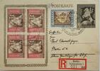 Deutschland, Drittes Reich, 2. Weltkrieg AK Ansichtskarte, Ganzsache, Propaganda Postkarte, R-Brief, Berlin-Schöneberg -