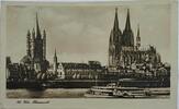 Deutschland, Drittes Reich, 2. Weltkrieg AK Ansichtskarte, Postkarte von Köln nach Frankreich, 720. Rhienansicht -