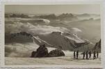 Deutschland, Drittes Reich, Italien AK Ansichtskarte, Postkarte von Canazei nach München, Die Ampezzaner Dolomiten von der Marmolada aus -