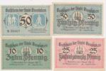 Dinslaken Gutscheine der Stadt 10-25-50-50 Pfennig -