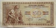50 Dinara 1945 Jugoslawien Banknote II