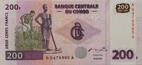 Kongo 200 Francs Banknote -