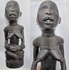 Afrika Nigeria Frauenfigur, Holz Antik, Yoruba, Mutterschaft Figur -