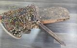 Afrika Alte Holz Maske Reptilien Große Gesichtmaske , Tribal Kunst -