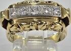 Goldschmuck Brillantschmuck Vintage 14K 585 er Gold Ring mit Brillant, Brillantring Goldring -