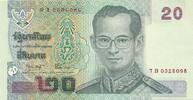 Thailand 20 Baht BANknote, Beispiel Foto -