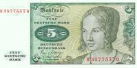 Deutschland BRD 5 Deutsche Mark Bundesbanknote B/Q -