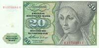 Deutschland BRD 20 Deutsche Mark Bundesbanknote H/U -