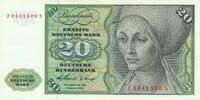 Deutschland BRD 20 Deutsche Mark Bundesbanknote J/S -
