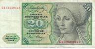 Deutschland BRD 20 Deutsche Mark Bundesbanknote GK/C -