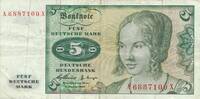 Deutschland BRD 5 Deutsche Mark Bundesbanknote A/X -