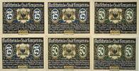 Deutschland, Deutsches Reich 3 x 50 Pfennig, 3 x 75 Pfennig 6 x Notgeldschein, Lenzen a.d. Elbe, Notscheine der Stadt Reg. Bez.Potsdam -