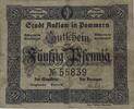 Deutschland, Deutsches Reich 50 Pfennig 1 x Notgeldschein, Stadt Anklam in Pommern -