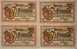 Deutschland, Deutsches Reich 4 x 50 Pfennig 4 x Notgeldschein, Stadt Freienwalde in Pommern -