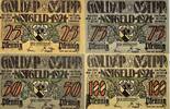 Deutschland, Deutsches Reich 25,50,75,100 Pfennig 4 x Notgeldschein, Stadt Goldap, Ostpreußen -