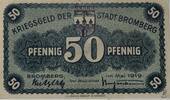 Deutschland, Deutsches Reich 50 Pfennig 1 x Notgeldschein, Stadt Bromberg, selten -