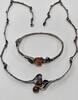 Unikat Silberschmuck 925er Silber vintage Armreif und Collier mit Berstein 925er Silber Bersteicollier Bersteinarmband -
