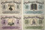 Deutschland, Deutsches Reich 1,2 Mark, 50,75 Pfennig 4 x Notgeldschein, Stadt Stellingen, Schleswig-Holstein -