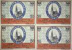 Deutschland, Deutsches Reich 4 x 50 Pfennig 4 x Notgeldschein, Musterschau Stadt Lübeck -