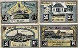 Deutschland, Deutsches Reich 4 x 50 Pfennig 4 x Notgeldschein, Neustadt in Holstein -