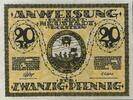 Deutschland, Deutsches Reich 20 Pfennig 1 x Notgeldschein, Notgeld Neustadt Holstein, Schleswig Holstein -