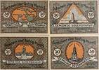 Deutschland, Deutsches Reich 4 x 50 Pfennig 4 x Notgeldschein, Süderbrarup Schleswig-Holstein -