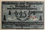 Deutschland, Deutsches Reich 25 Pfennig 1 x Notgeldschein, Gutschein der Gemeinde Prisdorf -